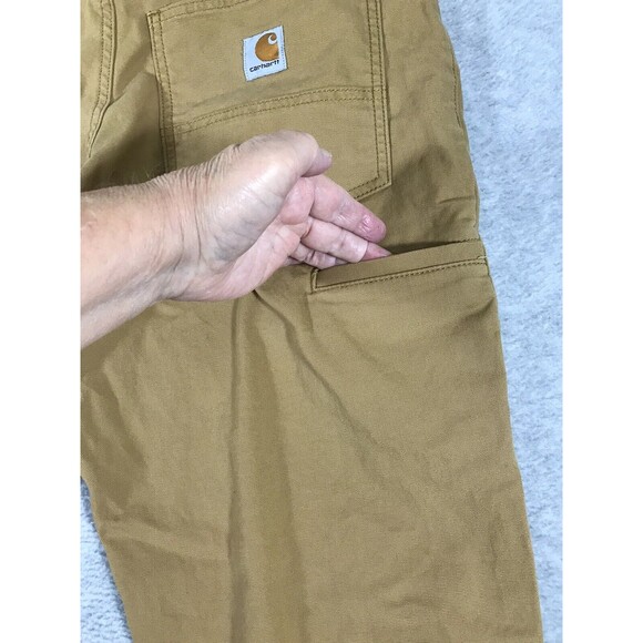 Carhartt Rugged Flex Pants Mens 33x30 Relaxed Fit Canvas Rigby Brown 102517-918 - Picture 3 of 15